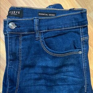 Curve Appeal Essential Skinny Jeans - Dark Blue